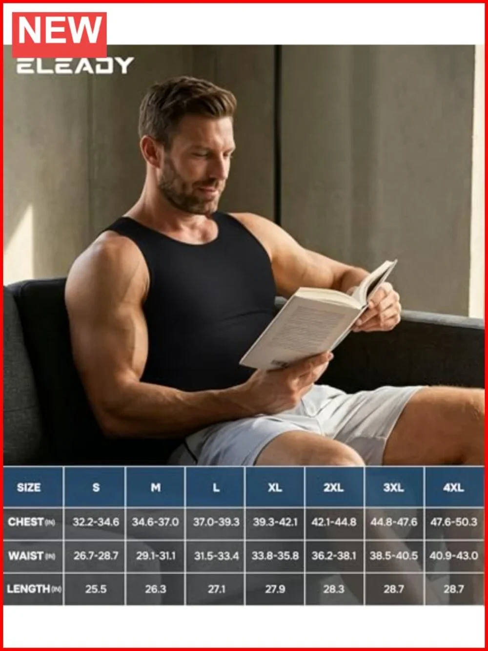 Compression Shirt Slimming Body Shaper Vest Workout Tank Top Undershirt Men